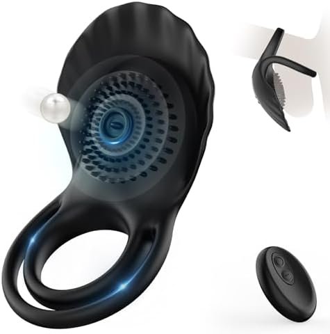 Baswetr Vibrating Cock Ring Sex Toys For Men With 10 Vibration Modes, Penis Ring Vibrator Adult Sex Toy For Couple, Silicone Clitoral Stimulator Rings For Erection Enhancing