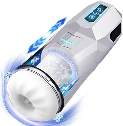 Automatic Male Masturbator Sex Toys - 2023 Upgraded 10 Thrusting & 9 Vibration Hands Free Masturbators Men Sex Toy, Male Adult Toys With 3D Textured Sleeve, Super Soft & Ultra Quiet