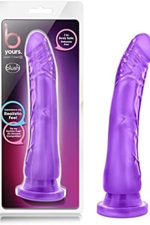 Blush B Yours Sweet N Hard 6 - Realistic 8.5 Inch Long Dildo - 2In Thick - Harness Compatible Suction Cup For Hands Free Play - Soft Lifelike Adult Sex Toy For Men Women Couples - Clear Pink