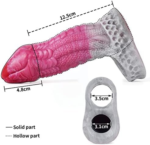 Lelisex 6.8 Inch Silicone Penis Sleeve Extender Dildos Wearable Colorful Cock Ring For Men And Women - Image 3