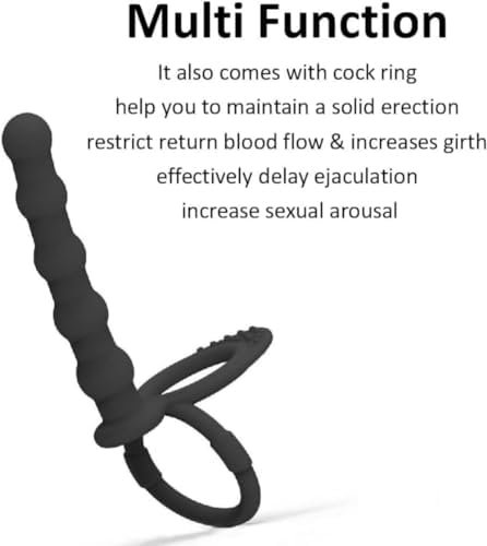 Erun Strap On Penis Butt Plug Silicone Anal Beads With Cock Ring Adult Massager Double Penetration Dildo Delay Anus Plug Massager Anal Sex Toys For Male Man Women Couples - Image 2