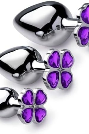 Anal Plug Set 3 Pcs โ Jewel Butt Plug โ Anal Sex Toys โ Steel But Plug For Men & Women, Anal Plugs Trainer โ Gay Sex Toys Sex Massager, Buttplug Tail Anal Toys , Black Plug Anal