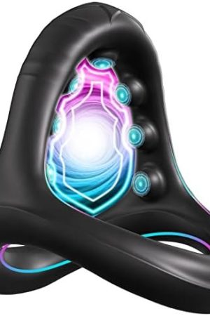 Silicone Cock Ring, Erogenous 3 In 1 Ultra Soft Penis Rings For Erection Enhancing, Triangular Cock Rings With Massage Beads, Adult Sex Toys & Games Male Sex Toys For Men Couple (X-Large)