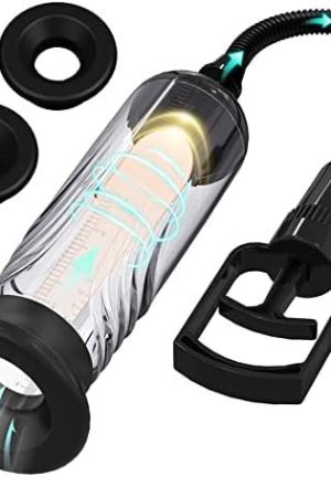 Penis Vacuum Pump, Manual Penis Enlarger Enlargement Extend Pump Air Pressure Device, Adult Male Sex Toys For Men Stronger Bigger Erections With 3Pcs Suction Sleeves (Basic)