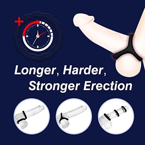 New Pc5 Silicone Penis Ring Combo Set, Enhance Erection Fun, Soft Silicone Penis Ring, Elasticity, Make Penis Longer, Harder, Longer Lasting Adult Sex Toys And Games. - Image 2