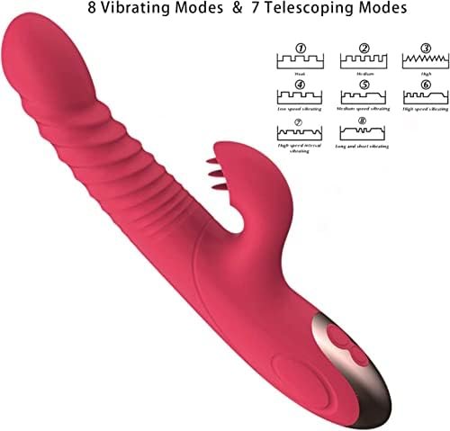 Rabbit Vibrator For Women,Vibrating Dildo With G Spot Clitoral Stimulator, Adult Sex Toy With 10 Vibration & 3 Thrusting, Vibrators For Women Pleasure - Image 3