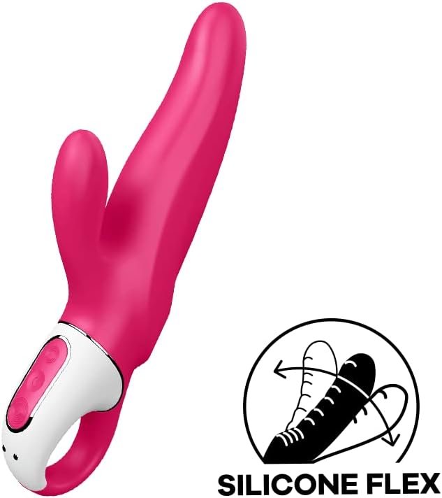 Satisfyer Mr. Rabbit Vibrator - G-Spot And Clitoris Stimulator, 12 Vibration Programs, Flexible Shaft, Retaining Ring - Soft Silicone, Waterproof, Rechargeable - Image 2