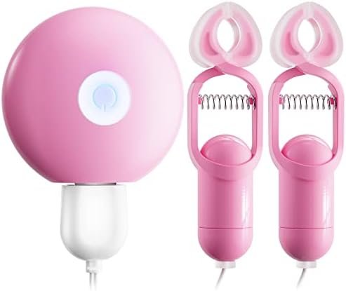 10-Mode Nipple Clip Vibrating Breast Clamps Electric Nipple Stimulator With Remote Control Pink