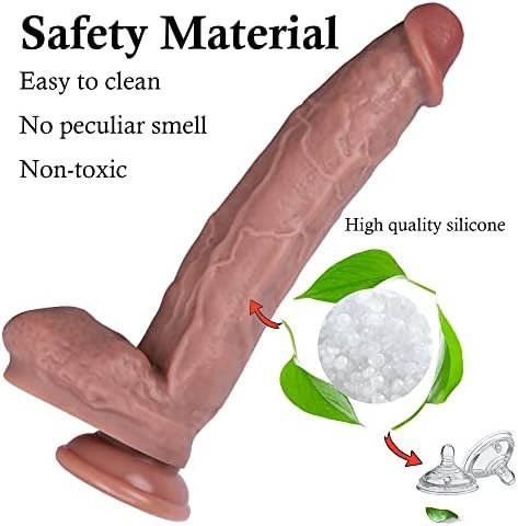 Realistic Dildo, Adult Sex Toy For Vaginal G-Spot Stimulation With Strong Suction Cup, Anal Toy And Blowjob Practice (Black) - Image 3