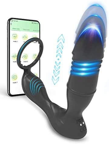 Butt Plug Anal Vibrator Anal Plug With Cock Ring Adult Sex Toys For Men Women And Couples Pleasure (Black-Ap27)