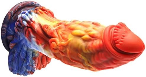 Realistic Silicone Thick Monster Dildo: 7.48 Inch Soft Anal Dildo With Strong Suction Cup For Hands-Free Play, Body-Safe Material Anal Plug Dildo Adult Sex Toys For Female Or Men Red