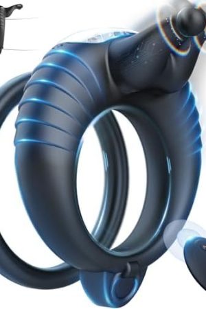 Vibrating Cock Ring Adult Sex Toys With Clitoral Vibrator, Silicone Penis Ring Remote Control Vibrators With 10 Vibration Modes, Waterproof Male Sex Toys For Men Couples Cock Rings Adult Toys