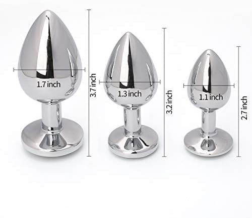 Akstore 3 Pcs Luxury Jewelry Design Fetish Anal Butt Plug (Colorful) - Image 2