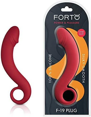 Forto F-19 6.9 Inch Silicone Prostate Plug. Realistic Silicone Straight-In Anal Plugs Prostate Massage Sex Toys For Beginners Experienced Users Anal Plug For Vaginal G-Spot (Silicone - Red) - Image 3