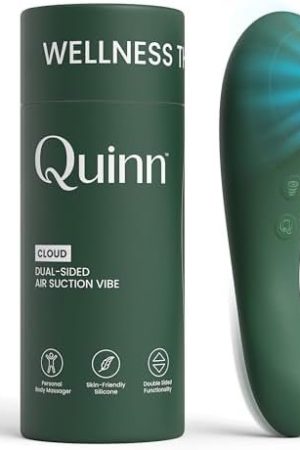 Quinn Wellness Adult Sex Toy Cloud - Dual-Sided Suction Vibrator - 10 Clit Sucking Patterns & 7 Modes, 3 Speeds Tail - Clitoral Stimulator For Women - Rechargeable Waterproof Sexual Massager - Green