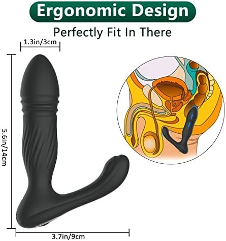 Prostate Massager Anal Vibrator Butt Plug, Vobjoy Sex Toys Vibrator With 26Ft Remote Control 10 Modes Anal Adult Sensory Toys Male Sex Toy For Men Anal Vibrator Dildo (Black) - Image 3