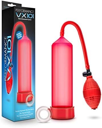 Blush Performance Vx101 - Male Enhancement Pump - Beginners Penis Pump For Enlargement - Synthetic Rubber Ball Pump For More Suction - Soft Comfortable Sleeve - Makes You Bigger Sex Toy For Men - Blue