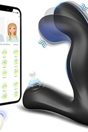 Prostate Massager Anal Vibrator Anal Sex Toys For Men Women With Wiggling,Pulsating 9 Modes Perineum Mens Vibrator Remote Control & App Anal Butt Plug Quiet G Spot Stimulator For Couples Waterproof