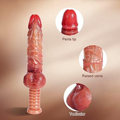 9.6-Inch Handel Realistic Dildo, Silicone Penis Adult Sex Toy With Lifelike Texture, Veins, And Glans, Flexible Shaft With Curved Shape And Testicles For Vaginal G-Spot And Anal Prostate Stimulation. - Image 2