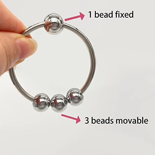 Anmooee Stainless Steel Penis Ring 4 Beads Sex Toys For Men Male Delay Ejaculation Metal Cock Ring Glans Stimulator Sex Increase Orgasm - Image 3