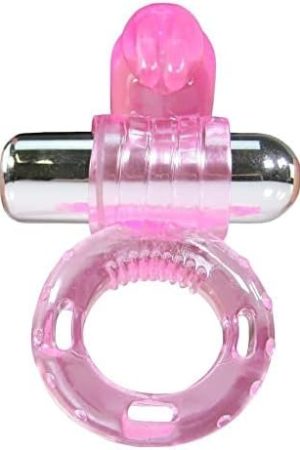 Vibrating Cock Ring - 7 Function Vibrating Bullet - Stretchy Ring For Prolonging Erections - Adult Sex Toy