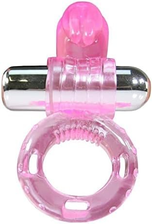 Vibrating Cock Ring - 7 Function Vibrating Bullet - Stretchy Ring For Prolonging Erections - Adult Sex Toy