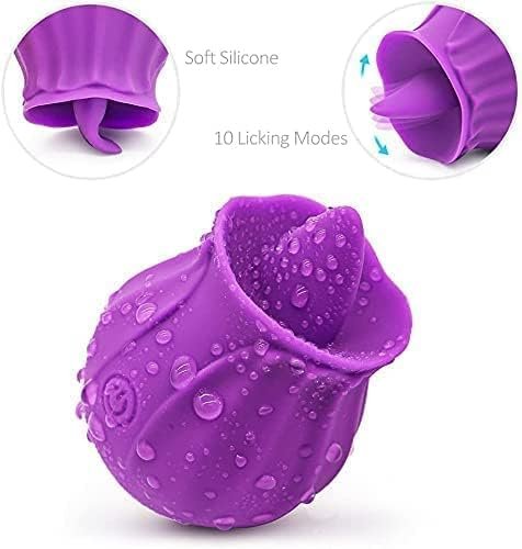 Dual Head Sex Tongue For Licking And Sucking, Rose Toy For Women, Clitorals Stimulator, Electric Women Relaxing Toy, Woman Suction 10 Modes - Image 2