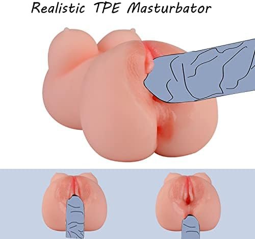 Pocket Pussy Male Masturbator Sex Toy With Realistic Large 3D Vagina Clitoris Nipples Anal Erotic Sex Toy For Adult Men Masturbation Pleasure Flesh - Image 2