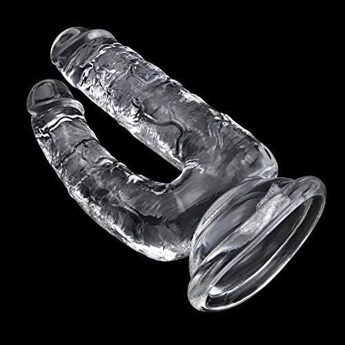 Sex Factory Realistic Double-Ended Dildo Large Penis G-Spot Massage Butt Plug With Suction Cup Vaginal Anal Stimulator For Lesbian Female Masturbation (Purple) - Image 2