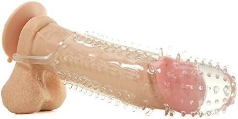 Doc Johnson Optimale - Stimulator Extension - Tpr Highly Textured Penis Extension With Ball Strap - Adds More Girth Than Length - Clear - Image 3