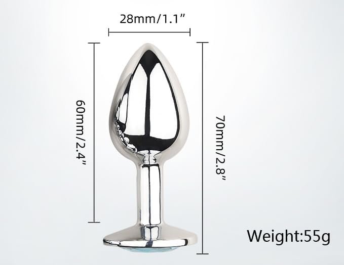 Aexge Fetish Deluxe Small Anal Plug Butt Super Quality Stainless Steel Ass Plugs Jewelry Kinkys Sex Love Games Bdsms Toys Personal Massager For Women Lover Good Valentine 'S/Birthday Gift (Purple) - Image 2
