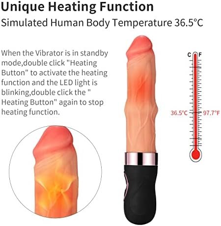 Eupher Realistic Thrusting Dildo Vibrator With 6 Thrusting Ring Up/Down Speeds & 9 Strong Vibrations, 36.5?? Heating Vibrating Dildo Machine For G-Spot Anal Vaginal Stimulation Adult Sex Toy For Women - Image 3