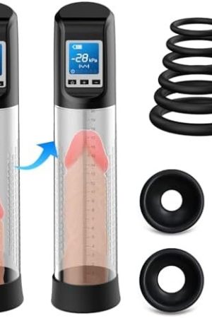 Male Electric Penis Vacuum Pump - Penis Enlargement Extend Pump With 6 Suction Modes, Penis Pump Bigger Longer Stronger Erections, Rechargeable & Led Screen Adult Sex Toys For Men