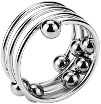Exceart Stainless Steel Cock Ring Penis Ring Men Ring Sex Ring Ejaculation Retarded Ring Erection Ring To Prolonging Climax For Man Couples S
