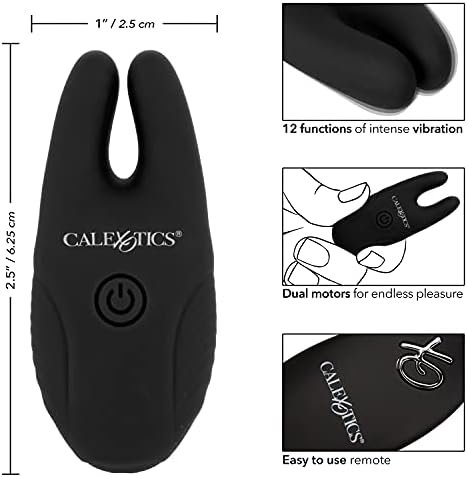 Calexotics Se-0077-78-3 Silicone Remote Nipple Clamps - Black - Image 2