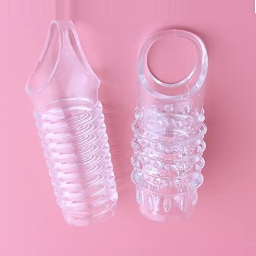 New Soft Big Realistic Sleeve Extender Sheath For Men Male Enhancement Extension Sleeve Transparent 2Pcs 1132