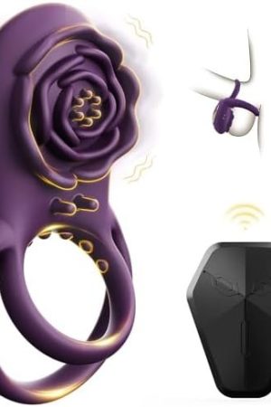 Vibrating Cock Ring Adult Sex Toys For Men, Silicone Penis Ring With Rose Clitoral Vibrator Couples Sex Toys, 8 Vibrations Adult Male Sex Toy Remote Control Vibrators For Men Female Couple Pleasure