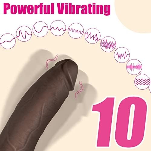 Luvkey 7 Inch Realistic Dildo For Thrilling Solo Or Couples Play,10 Vibration Modes Waterproof And Rechargeable Sex Toy For Women And Men Brown - Image 3