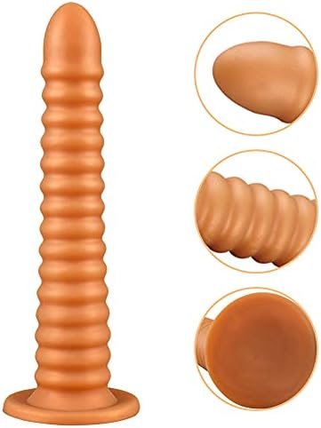 Silicone Anal Plug & Butt Plugs Training Stimulation For Beginners Advanced Users With Strong Suction Cup, Women Men Masturbation Anal Training Expansion Sex Toys(Thread Design) (Large) - Image 2