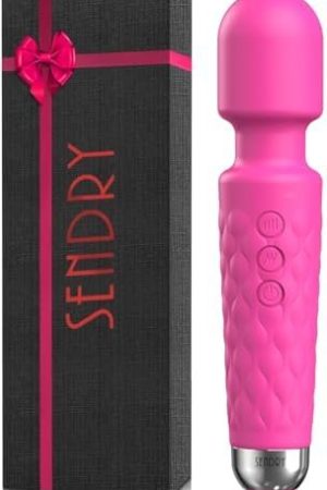 Female Vibrator, G-Spot & Sex Toy, 20 Modes & 8 Speeds Wand Massager, Quiet, Waterproof, Usb Rechargeable Vibrator, Hand-Held Cordless Sex Toys Vibrator For Her Pleasure, Female Adult Toy (Rose)