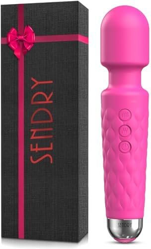 Female Vibrator, G-Spot & Sex Toy, 20 Modes & 8 Speeds Wand Massager, Quiet, Waterproof, Usb Rechargeable Vibrator, Hand-Held Cordless Sex Toys Vibrator For Her Pleasure, Female Adult Toy (Rose)