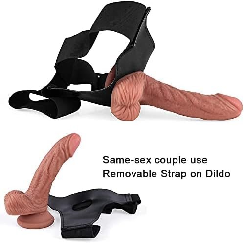 Strap On Dildo Harness With Suction Cup Realistic Dildos For Women Pegging-Flesh - Image 2