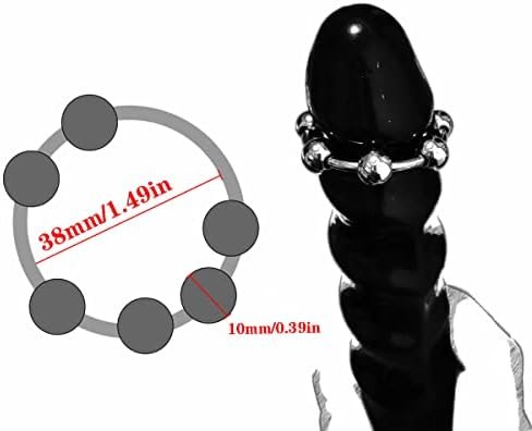 Anmooee Stainless Steel Penis Ring 6 Beads Sex Toys For Men Male Delay Ejaculation Metal Cock Ring Glans Stimulator Sex Increase Orgasm - Image 2