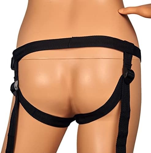 Blush Temptasia Vibrating Strap On Harness - One Size Fits Most - Silicone Cockring To Hold Dildo In Place - Pair It With A Pegging Dildo - Black - Image 2