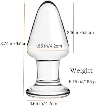 Big Anal Plugs, Crystal Mushroom Bum Plug Sex Toys For Women Men Massage,Transparent - Image 2