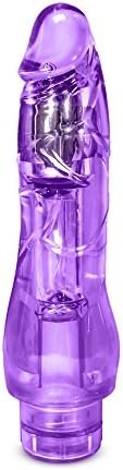 Blush Fantasy Vibe - 8.5 Inch Long Vibrating Dildo - Soft Realistic 2" Wide Flexible Shaft - Body Safe Lifelike Feel Vibrator - Ipx7 Waterproof - Sex Toy For Women Men Couples - Clear Purple - Image 2