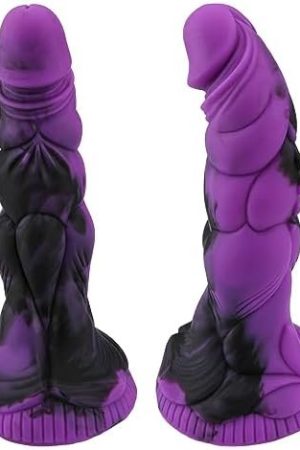 Realistic Monster Dildo Sex Toy, 8.11 Inch Shaped Anal Dildo With Strong Suction Cup, Huge Thick Dildo For Women, Liquid Silicone Dildo Anal Plug Prostate Massager Adult Toy (Rose Black)