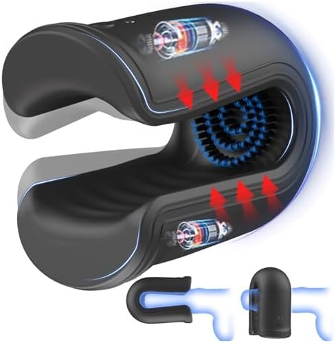 Lniiy Squeezable Male Masturbator Penis Vibrator Trainer, Adjustable Dual Motors Adult Sex Toys For Men Masturbation, 10 Vibrations Silicone Cock Massager Stroker, Vibrators For Men Prolong Endurance