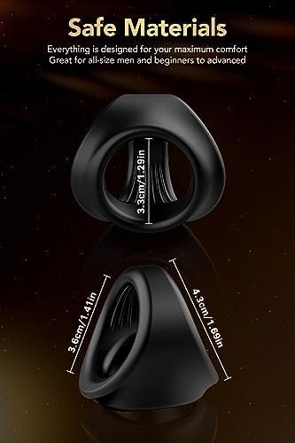 Silicone Penis Rings For Erection Enhancing, 3 In 1 Ultra Soft Stretchy Cock Ring, Long Lasting Stronger Strechy Adult Sex Toys For Men Or Couple - Image 3