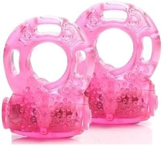 2 Pcs Vibrating Penis Ring Cock Ring Vibrator Clitoral Stimulator Penis Erect Erection Enhance Sex Product Adult Erotic Sex Toys For Men Delay Ejaculation
